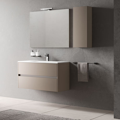 Mobile lavabo sospeso - VILLAGE - Inda - in alluminio / contemporaneo / con sportello