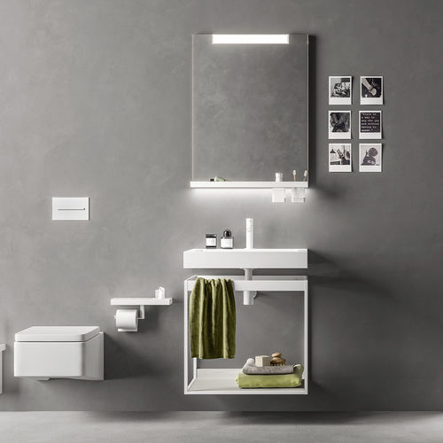 Mobile lavabo sospeso - TEN - Inda - in alluminio / contemporaneo / con sportello