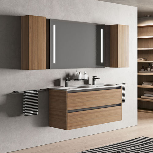 Mobile lavabo sospeso - METROPOLE - Inda - in legno / contemporaneo / con sportello
