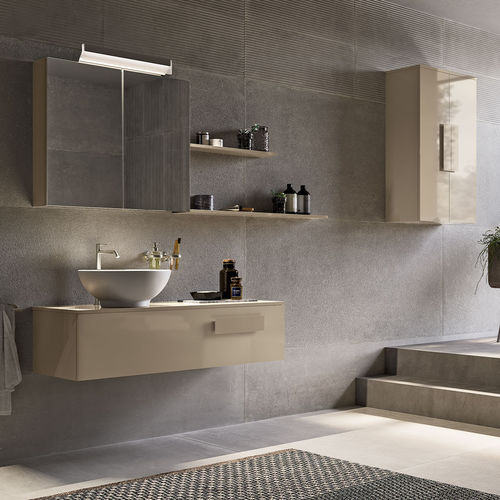 Mobile lavabo sospeso - STREET - Inda - in legno / contemporaneo / con sportello