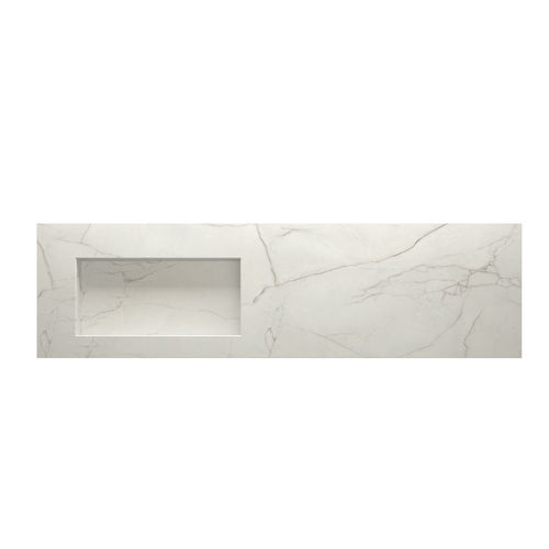 Lavabo consolle - LEONARDO FREE - Inda - in HPL / con piano integrato / rettangolare