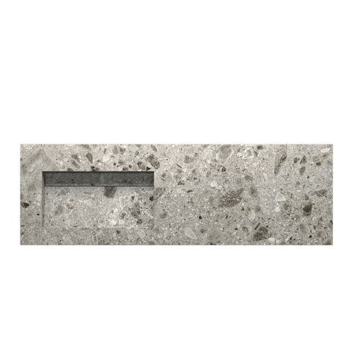 Lavabo consolle - RAFFAELLO FREE - Inda - in legno laccato brillante / in ceramica / con piano integrato