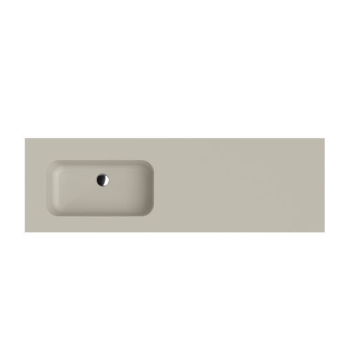 Lavabo integrato - GIOTTO COLOR - Inda - in marmo / con piano integrato / rettangolare