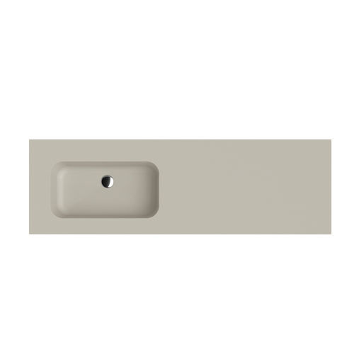 Lavabo integrato - GIOTTO FREE  - Inda - in marmo / con piano integrato / rettangolare
