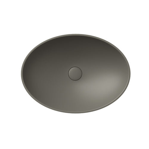 Lavabo da appoggio - ZANTE - Inda - in ceramica / ovale / senza foro