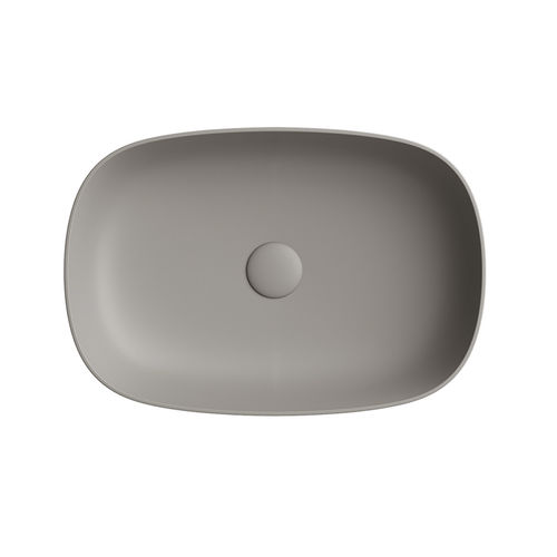 Lavabo da appoggio - CORFÙ - Inda - in ceramica / ovale / senza foro