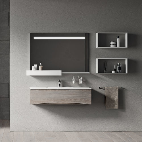 Specchio da bagno a muro - ROVIGNO+ - Inda - contemporaneo / rettangolare / in alluminio