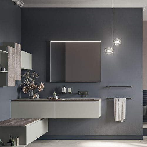 Specchio da bagno a muro - SCANNO - Inda - contemporaneo / rettangolare / in alluminio