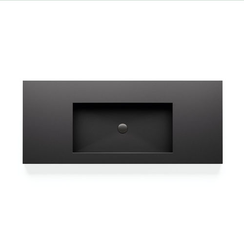 Lavabo integrato - MICHELANGELO - Inda - in laminato / con piano integrato / rettangolare