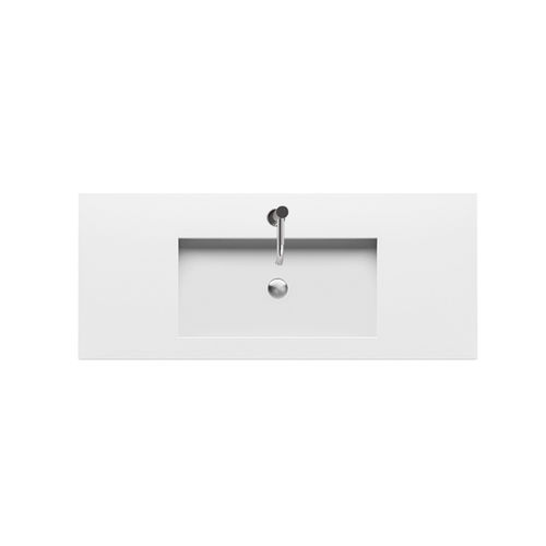 Lavabo integrato - DONATELLO FREE - Inda - in marmo / con piano integrato / rettangolare