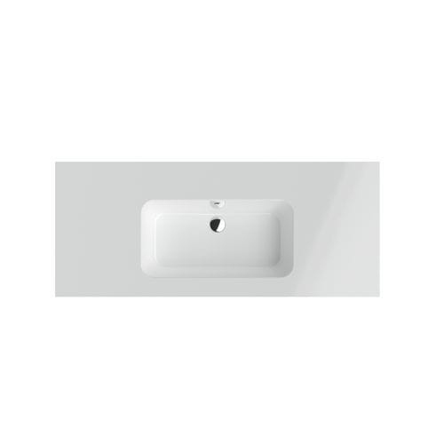 Lavabo integrato - GIGLIO - Inda - in marmo / con piano integrato / rettangolare