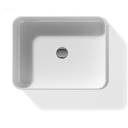 Lavabo da appoggio - CAPRI 50 - Inda - in ceramica / rettangolare / senza foro