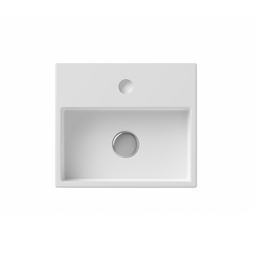 Lavabo integrato - C - Inda - in marmo / rettangolare / 1 foro
