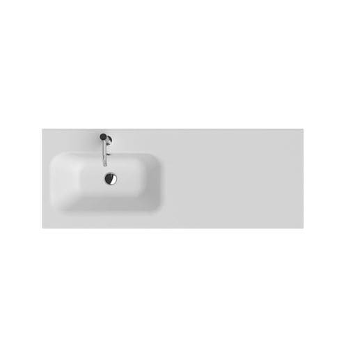 Lavabo integrato - GHIBLI - Inda - in marmo / con piano integrato / rettangolare