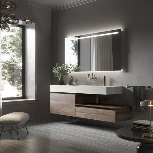 Mobile lavabo sospeso - PERFETTO - Inda - in legno / in MDF / in laminato