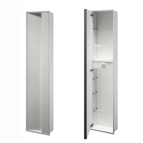 Mobile da bagno contemporaneo - A8035B - Inda - per uso residenziale / in acciaio inossidabile / in vetro