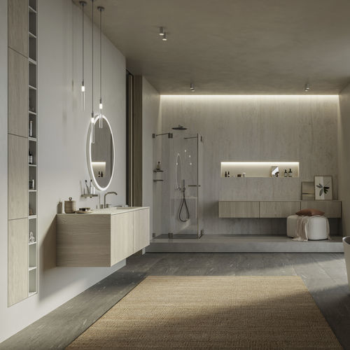 Mobile lavabo sospeso - TESTADURA DOGATO - Inda - in legno / contemporaneo / senza ante