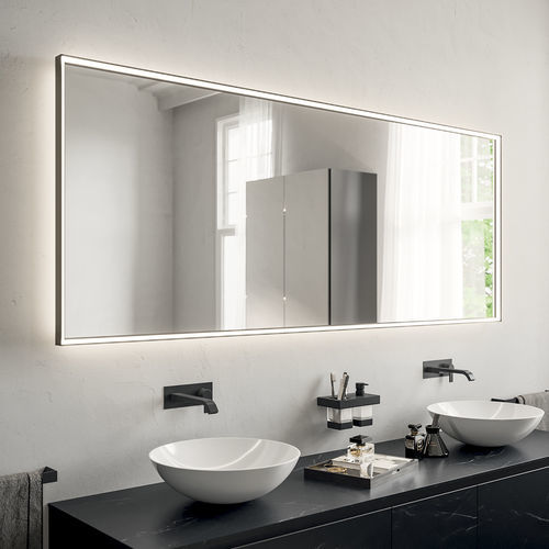 Specchio da bagno a muro - PIRANO+ - Inda - contemporaneo / rettangolare / in alluminio