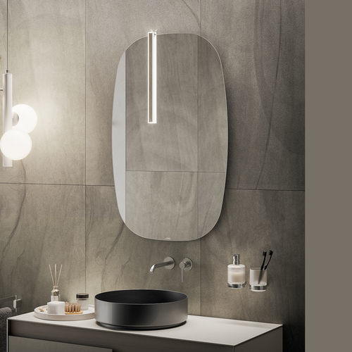 Specchio da bagno a muro - FUSINE - Inda - contemporaneo / verticale