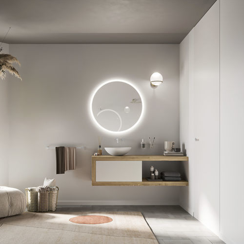 Mobile lavabo da appoggio - PROGETTO_PUSH OPEN - Inda - in legno / contemporaneo / senza ante