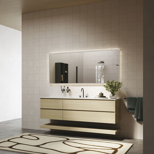 Mobile lavabo a muro - ACUTO - Inda - in legno / contemporaneo / senza ante