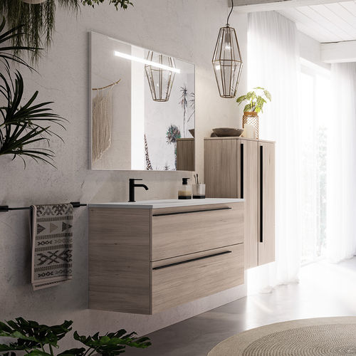 Mobile lavabo sospeso - TEN - Inda - in alluminio / contemporaneo / con sportello