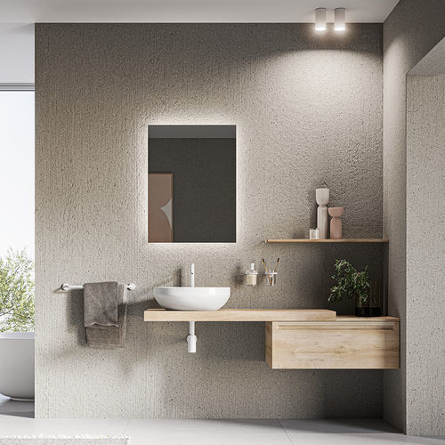 Mobile lavabo sospeso - PICCADILLY - Inda - in legno / in alluminio / contemporaneo
