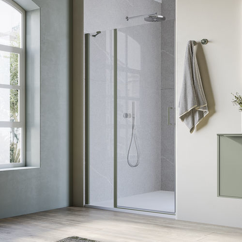 Box doccia all'italiana - CLAIRE DESIGN - Inda - in alluminio / in vetro / con porta pivotante