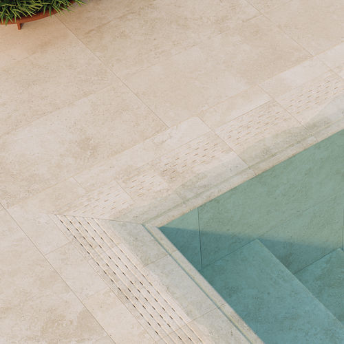 Bordo di piscina in gres porcellanato - ARUBA - Cerámica Mayor - in ceramica / antiscivolo / d'angolo
