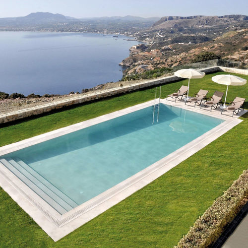 Bordo di piscina in gres porcellanato - BORA - Cerámica Mayor - antiscivolo / d'angolo / curvo