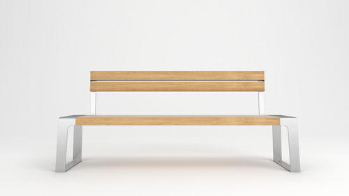 Panca per spazi pubblici contemporanea - MURTON - Factory Street Furniture - in legno / in acciaio inossidabile / con schienale