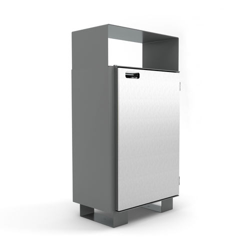 Portarifiuti pubblico - MURTON - Factory Street Furniture - in acciaio galvanizzato / in acciaio inossidabile / con coperchio