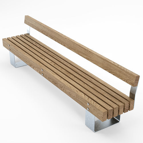 Panca per spazi pubblici contemporanea - QUAY SEAT - Factory Street Furniture - in legno / in acciaio galvanizzato / con schienale