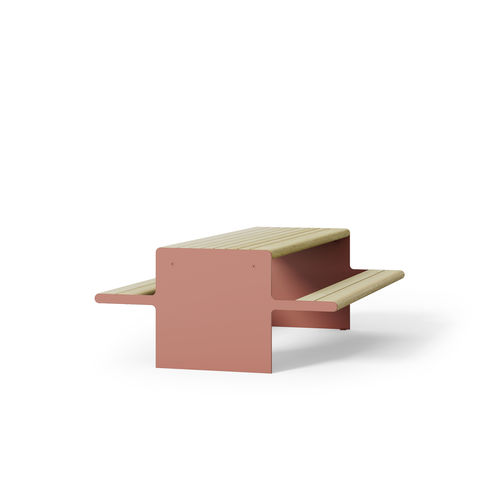 Tavolo da picnic design originale - PING - Factory Street Furniture - in acciaio galvanizzato / in pino / in legno di latifoglie