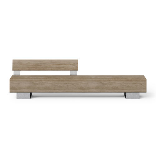 Panca per spazi pubblici contemporanea - BEAM DOUBLE SEAT - Factory Street Furniture - in acciaio galvanizzato / in legno massiccio / in rovere