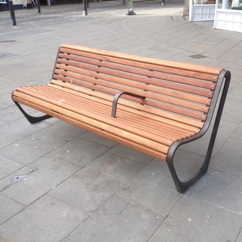 Panca per spazi pubblici contemporanea - CITY OF BATH - Factory Street Furniture - in legno / in ghisa / con schienale