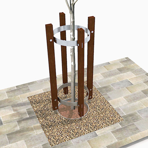 Griglia di protezione per alberi in acciaio galvanizzato - CHRONOS - Factory Street Furniture - in legno