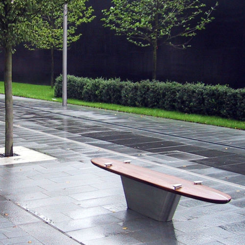 Panca per spazi pubblici contemporanea - SURF SEAT, SPINNINGFIELDS - Factory Street Furniture - in legno / in acciaio inossidabile / luminosa
