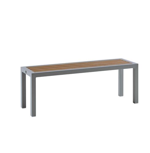 Panca da giardino contemporanea - KALIFE  - SIFAS - in legno / in alluminio laccato / senza schienale