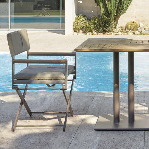 Sedia contemporanea - OSKAR - SIFAS - da giardino / in teak / in poliestere