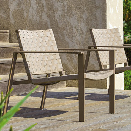 Poltrona design scandinavo - PHENIKS - SIFAS - in corda / in alluminio laccato / grigia