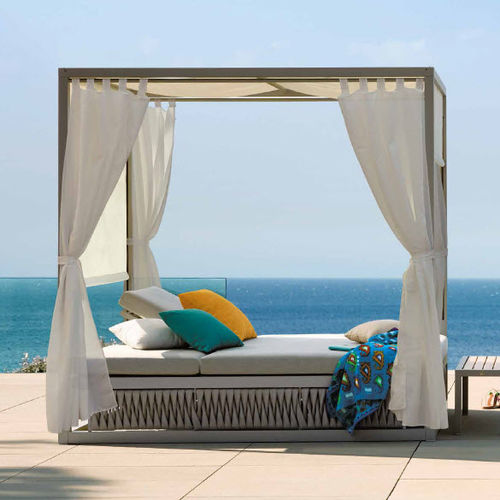 Lettino prendisole contemporaneo - KALIFE - SIFAS - in Sunbrella® / in poliestere / in alluminio