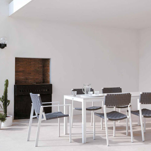 Sedia design scandinavo - PHENIKS - SIFAS - da giardino / in alluminio laccato / in poliestere
