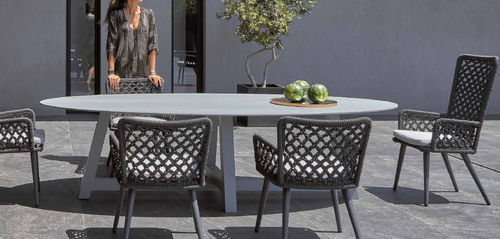 Tavolo da pranzo contemporaneo - RIVIERA  - SIFAS - in vetro / in ceramica / in HPL