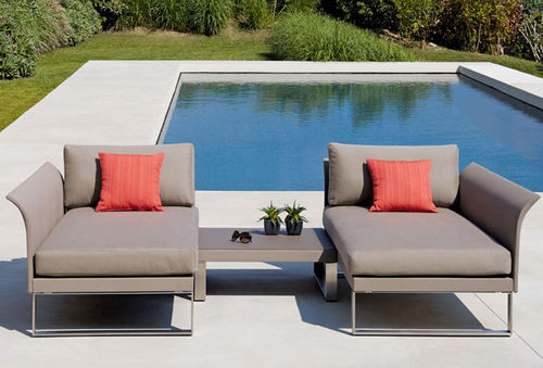 Dormeuse contemporanea - KOMFY - SIFAS - in Sunbrella® / in poliestere / con supporto in alluminio laccato