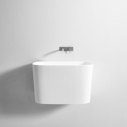Lavabo integrato - Rexa Design - in Corian® / su misura / senza foro