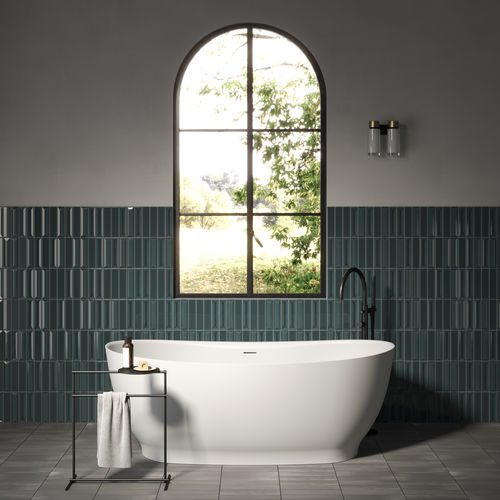 Vasca da bagno ovale - CULLA - Rexa Design - ad isola / per ambiente abitativo / in composito