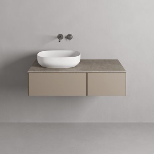 Lavabo da appoggio - Rexa Design - in ceramica / su misura / rettangolare