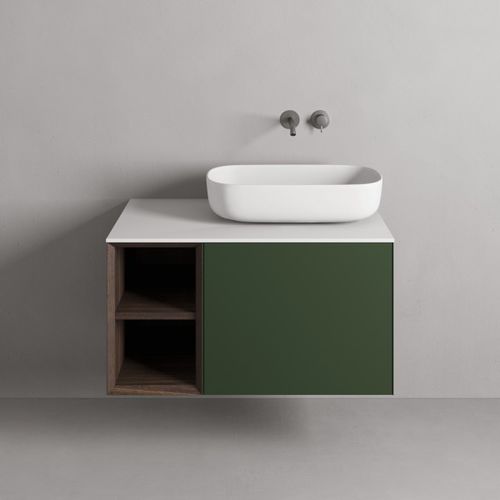 Lavabo da appoggio - MOODE - Rexa Design - in Corian® / su misura / rettangolare