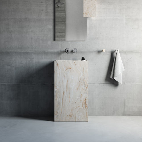 Lavabo autoportante - Rexa Design - in Corian® / su misura / rettangolare